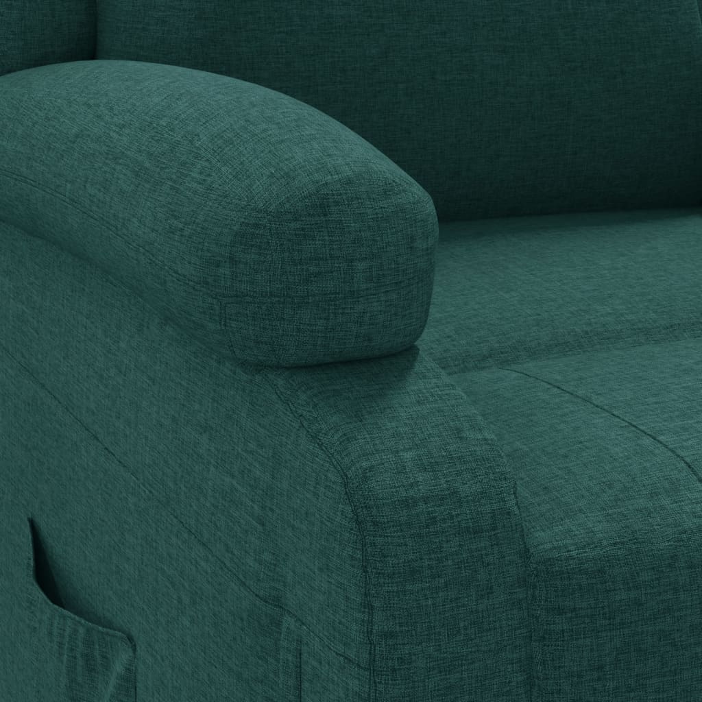 vidaXL Πολυθρόνα Ανακλινόμενη Ηλεκτρική Πράσινο Υφασμάτινη