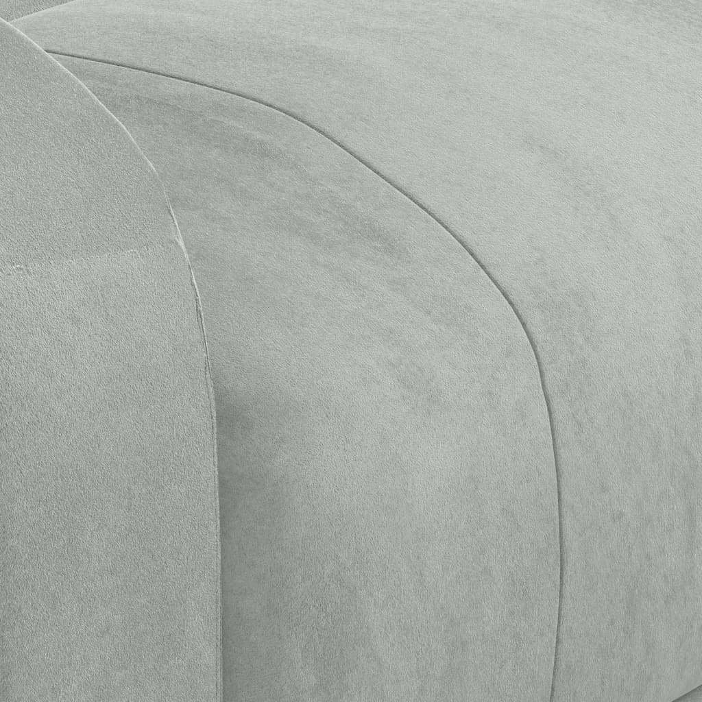 vidaXL Πολυθρόνα Ανακλινόμενη Ηλεκτρική Ανοιχτό Γκρι Βελούδινη