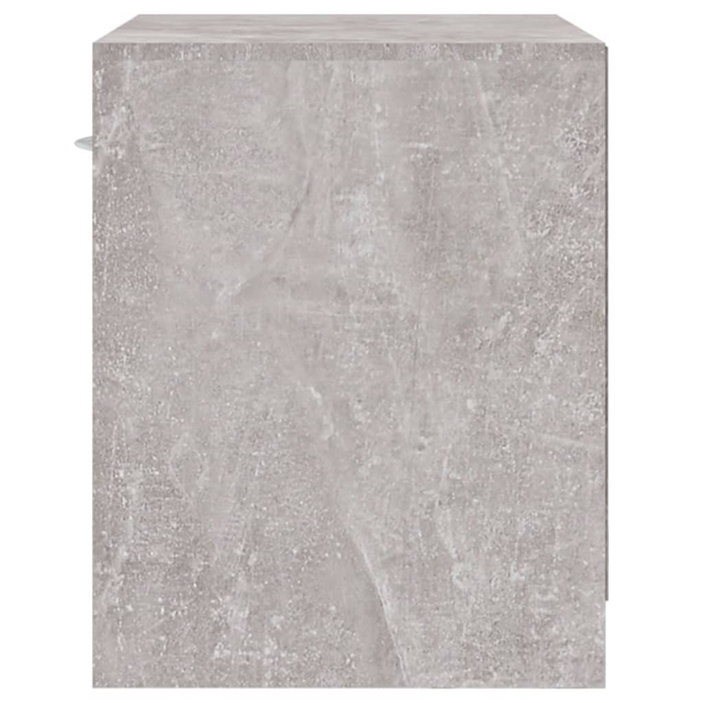 vidaXL Κομοδίνα με Συρτάρι 2 τεμ. Γκρι Σκυροδέματος