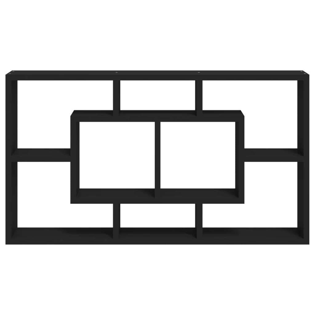 vidaXL Ραφιέρα Τοίχου 8 Τμημάτων Μαύρη