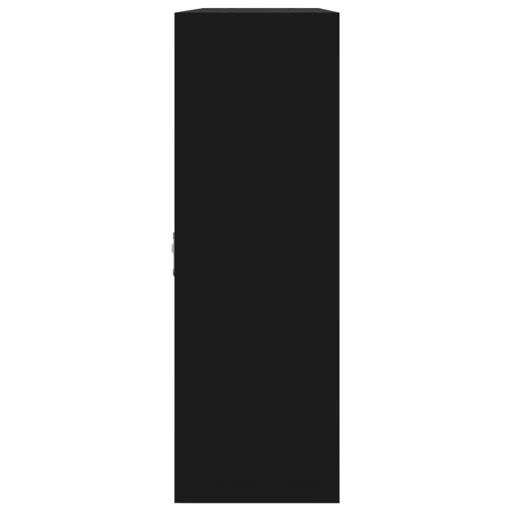 vidaXL Ραφιέρα Τοίχου 8 Τμημάτων Μαύρη