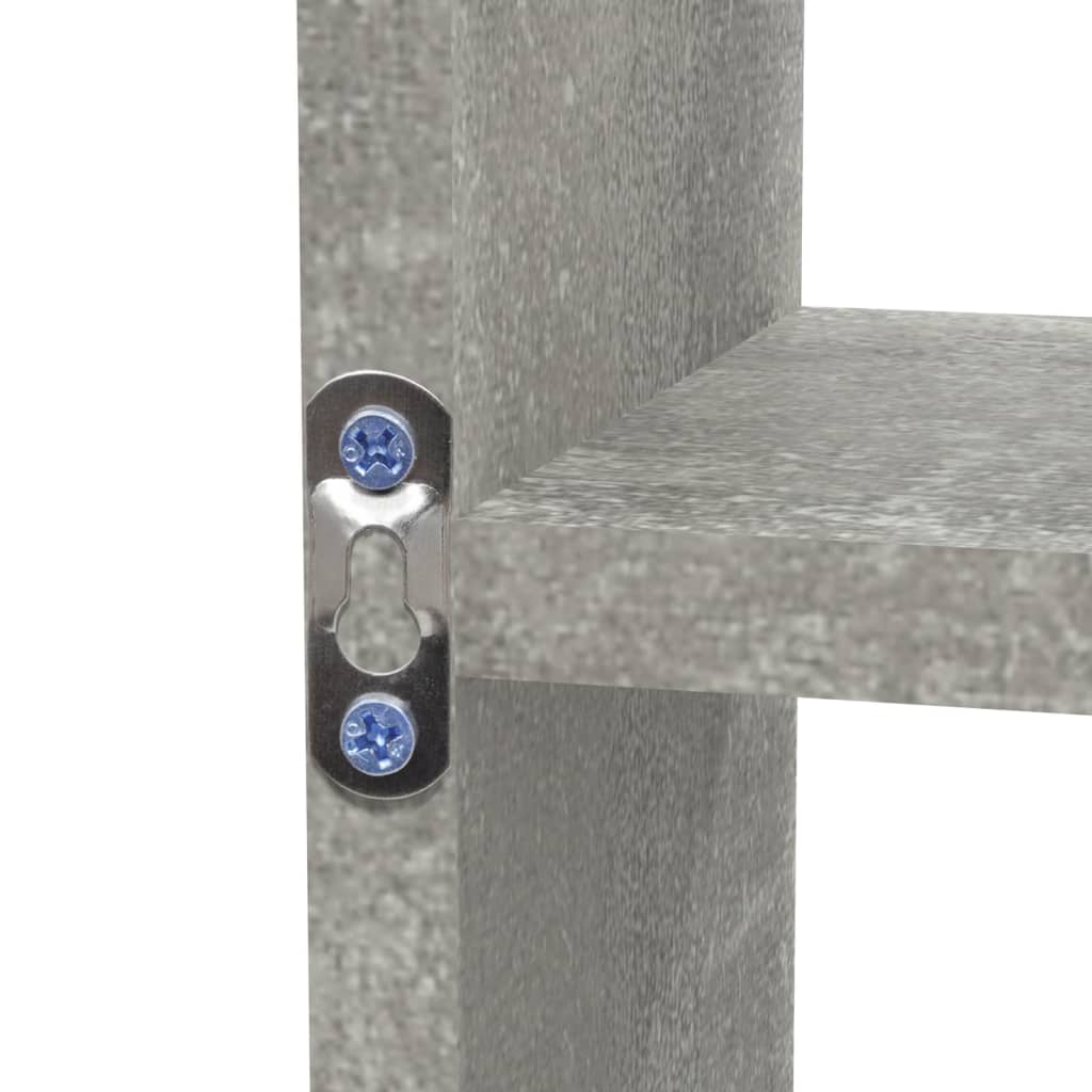 vidaXL Ραφιέρα Τοίχου 8 Τμημάτων Γκρι Σκυροδέματος