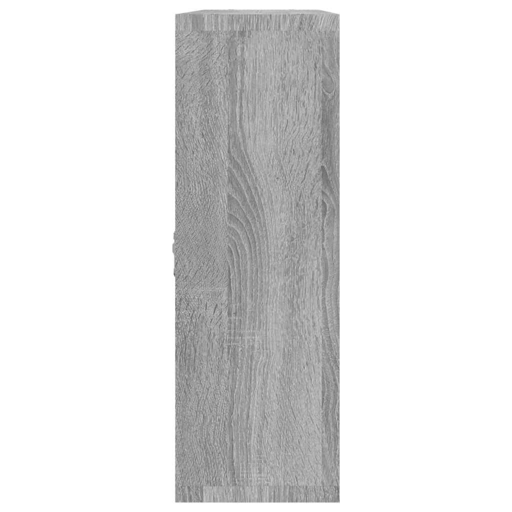 vidaXL Ραφιέρα Τοίχου 8 Τμημάτων Γκρι Sonoma