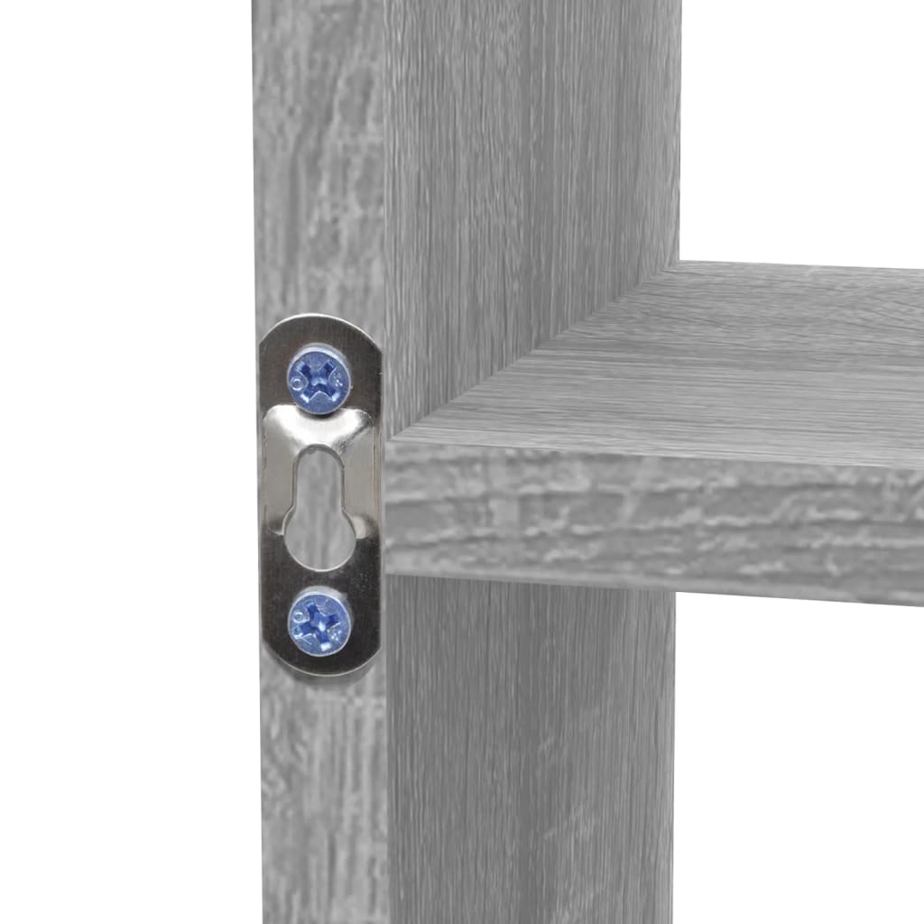 vidaXL Ραφιέρα Τοίχου 8 Τμημάτων Γκρι Sonoma