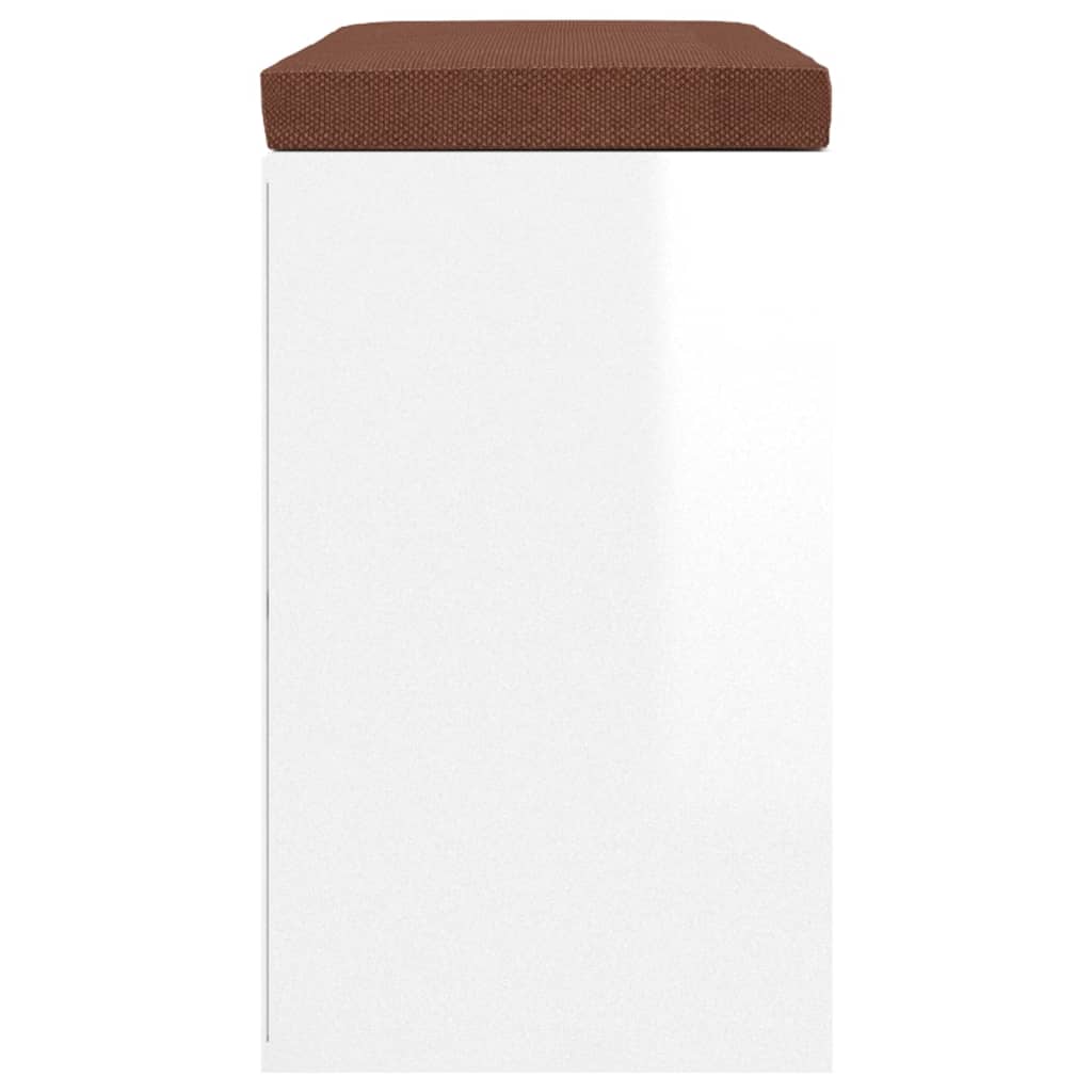 vidaXL Παπουτσοθήκη Γυαλιστερό Λευκό 70x36x60 εκ. Επεξεργασμένο Ξύλο