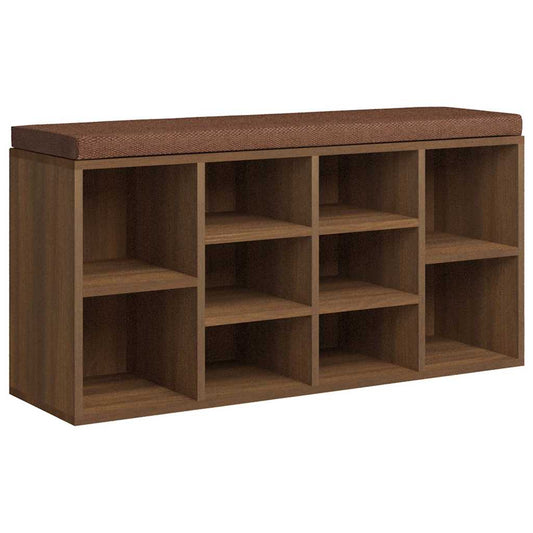 vidaXL Παπουτσοθήκη Καφέ Δρυς 103x30x48 εκ. από Επεξεργασμένο Ξύλο