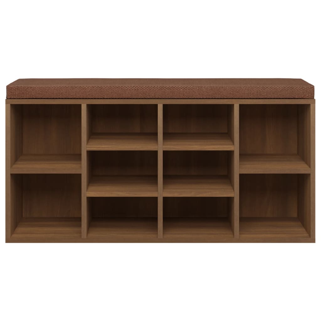 vidaXL Παπουτσοθήκη Καφέ Δρυς 103x30x48 εκ. από Επεξεργασμένο Ξύλο