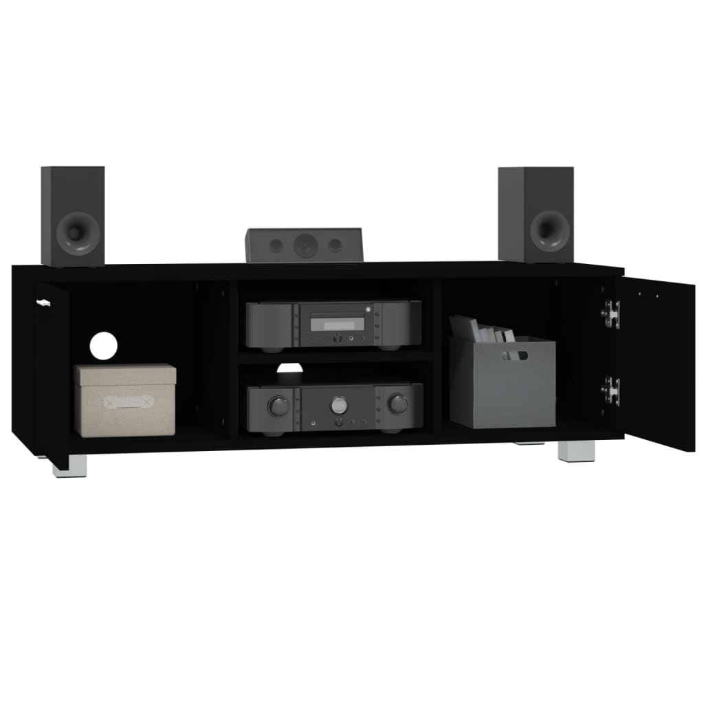 vidaXL Έπιπλο Τηλεόρασης Μαύρο 120 x 40,5 x 35 εκ. Επεξεργασμένο Ξύλο