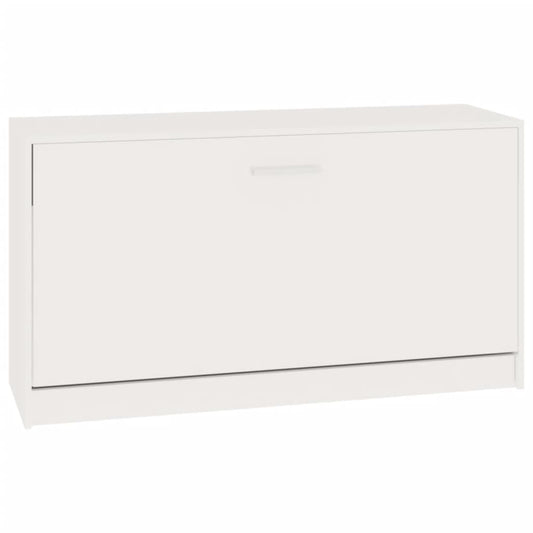 vidaXL Πάγκος Παπουτσιών Γυαλιστερό Λευκό 80 x 24 x 45 εκ. από Τεχνητό Ξύλο