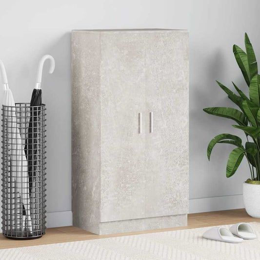 vidaXL Παπουτσοθήκη Γκρι Σκυροδέματος 55x35x108 εκ. Επεξεργασμένο Ξύλο