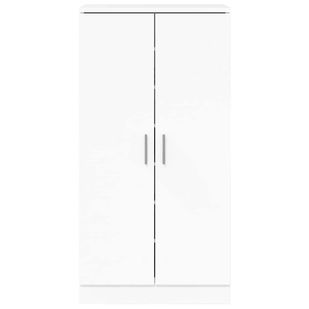 vidaXL Παπουτσοθήκη Γυαλιστερό Λευκό 55x35x108 εκ. Επεξεργασμένο Ξύλο