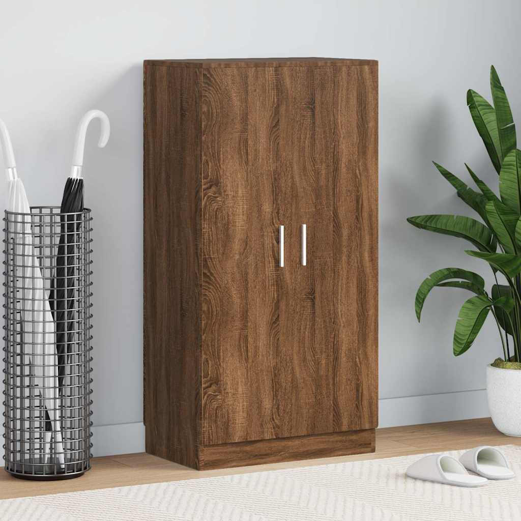 vidaXL Παπουτσοθήκη Καφέ Δρυς 55x35x108 εκ. από Τεχνητό Ξύλο