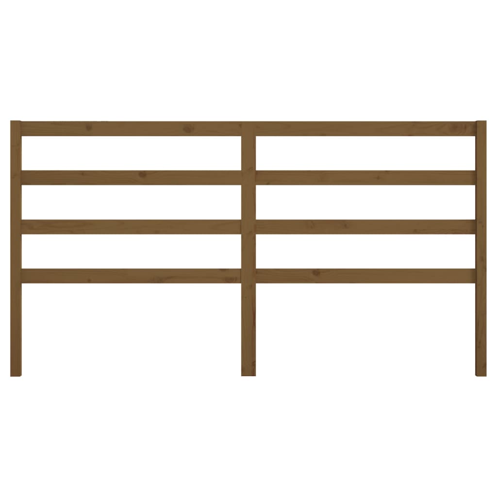 vidaXL Κεφαλάρι Κρεβατιού Μελί 206 x 4 x 100 εκ. από Μασίφ Ξύλο Πεύκου