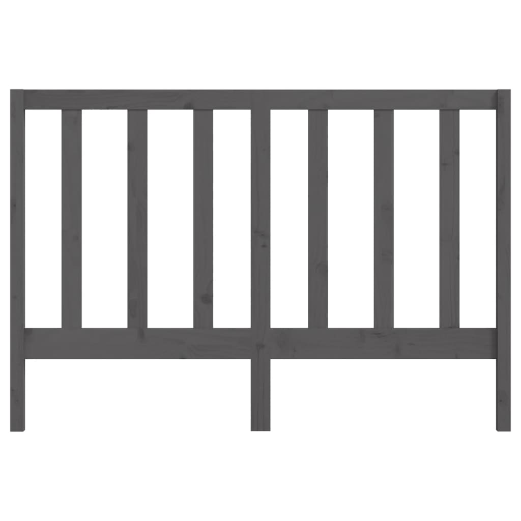 vidaXL Κεφαλάρι Κρεβατιού Γκρι 166 x 4 x 100 εκ. από Μασίφ Ξύλο Πεύκου