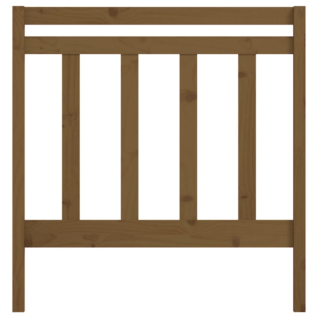 vidaXL Κεφαλάρι Κρεβατιού Καφέ Μελί 106x4x100 εκ. Μασίφ Ξύλο Πεύκου
