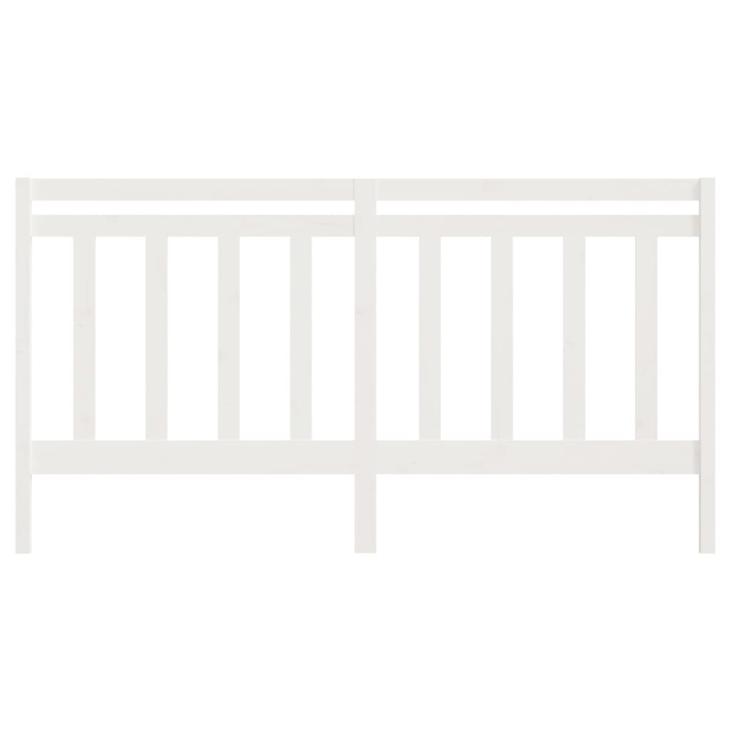 vidaXL Κεφαλάρι Κρεβατιού Λευκό 206 x 4 x 100 εκ. Μασίφ Ξύλο Πεύκου