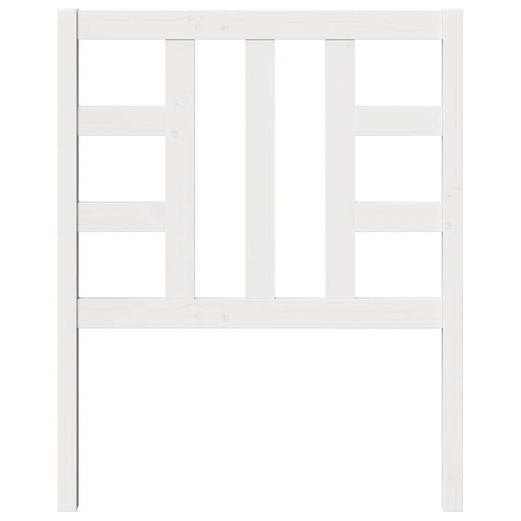 vidaXL Κεφαλάρι Κρεβατιού Λευκό 81 x 4 x 100 εκ. από Μασίφ Ξύλο Πεύκου