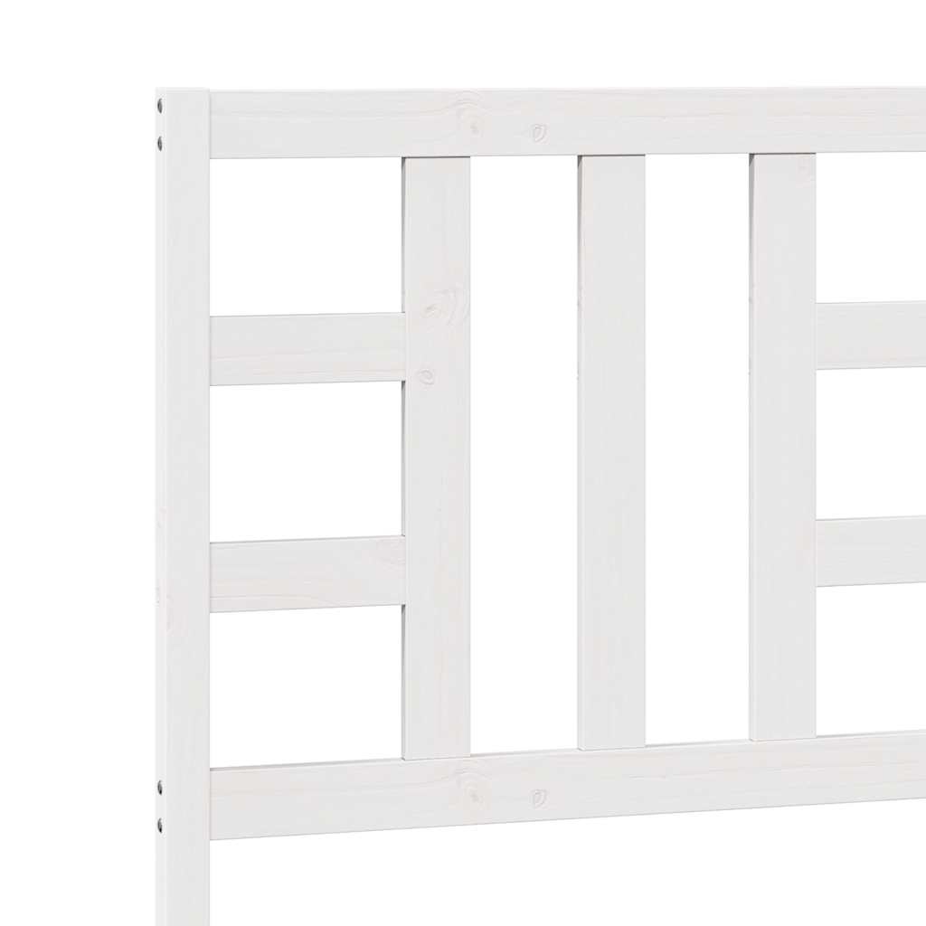 vidaXL Κεφαλάρι Κρεβατιού Λευκό 81 x 4 x 100 εκ. από Μασίφ Ξύλο Πεύκου