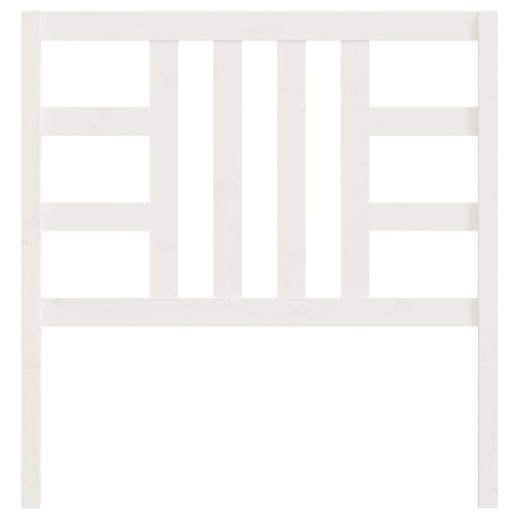 vidaXL Κεφαλάρι Κρεβατιού Λευκό 106 x 4 x 100 εκ. Μασίφ Ξύλο Πεύκου