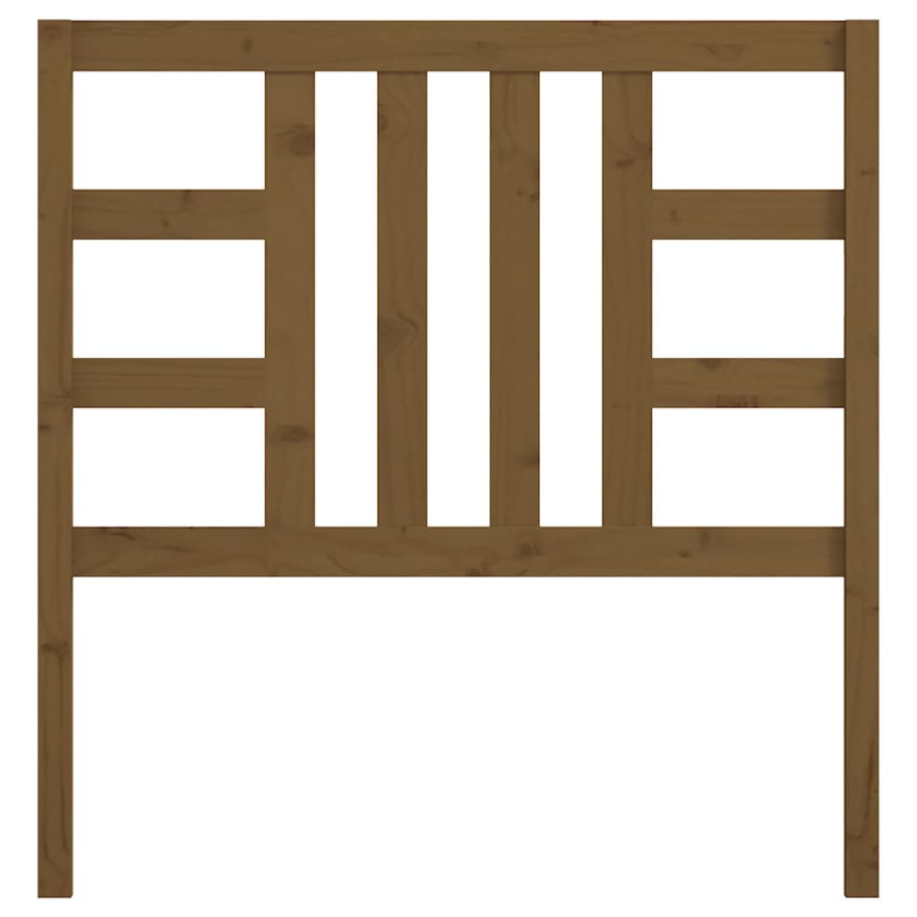 vidaXL Κεφαλάρι Κρεβατιού Καφέ Μελί 106x4x100 εκ. Μασίφ Ξύλο Πεύκου