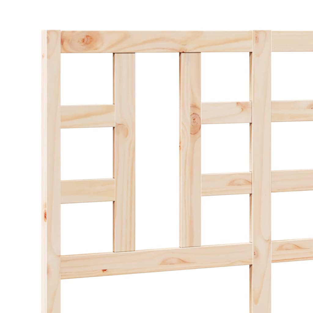 vidaXL Κεφαλάρι Κρεβατιού 126 x 4 x 100 εκ. από Μασίφ Ξύλο Πεύκου