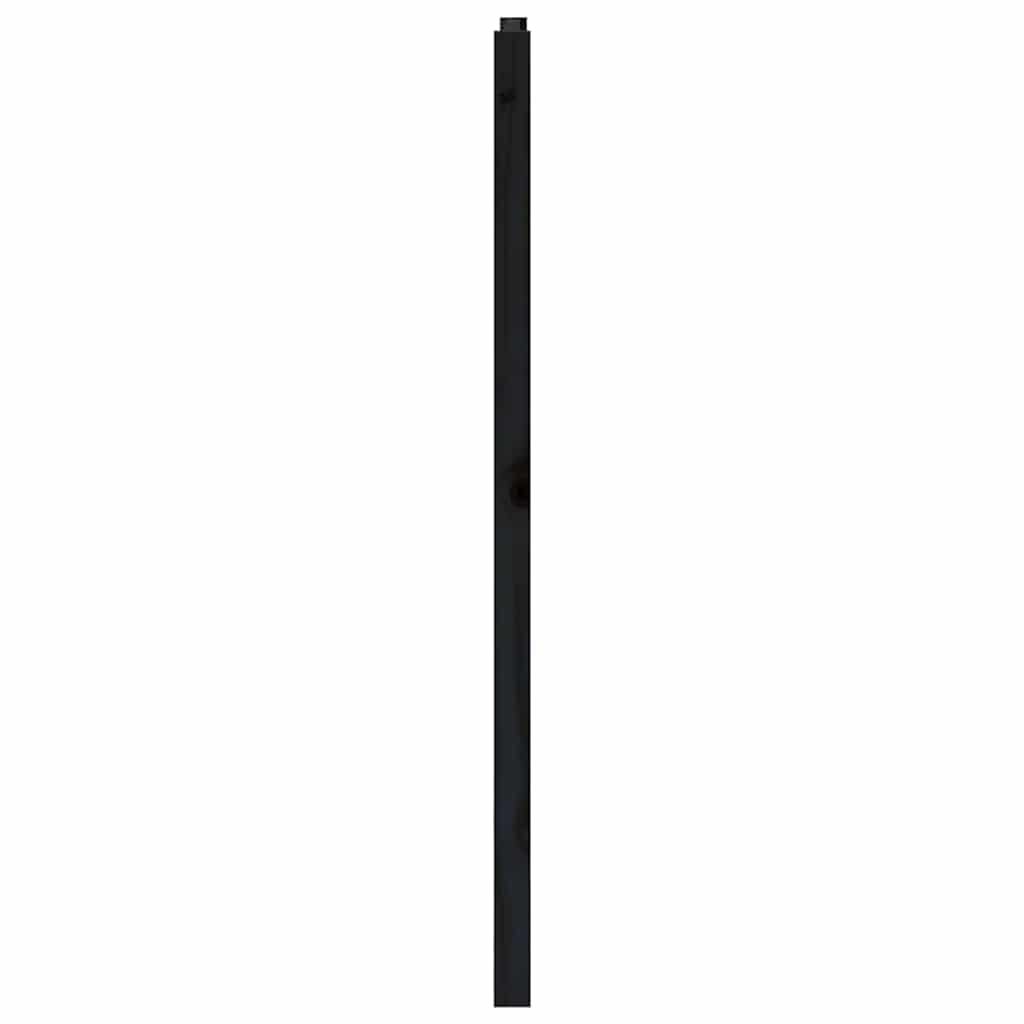 vidaXL Κεφαλάρι Κρεβατιού Μαύρο 126 x 4 x 100 εκ. Μασίφ Ξύλο Πεύκου