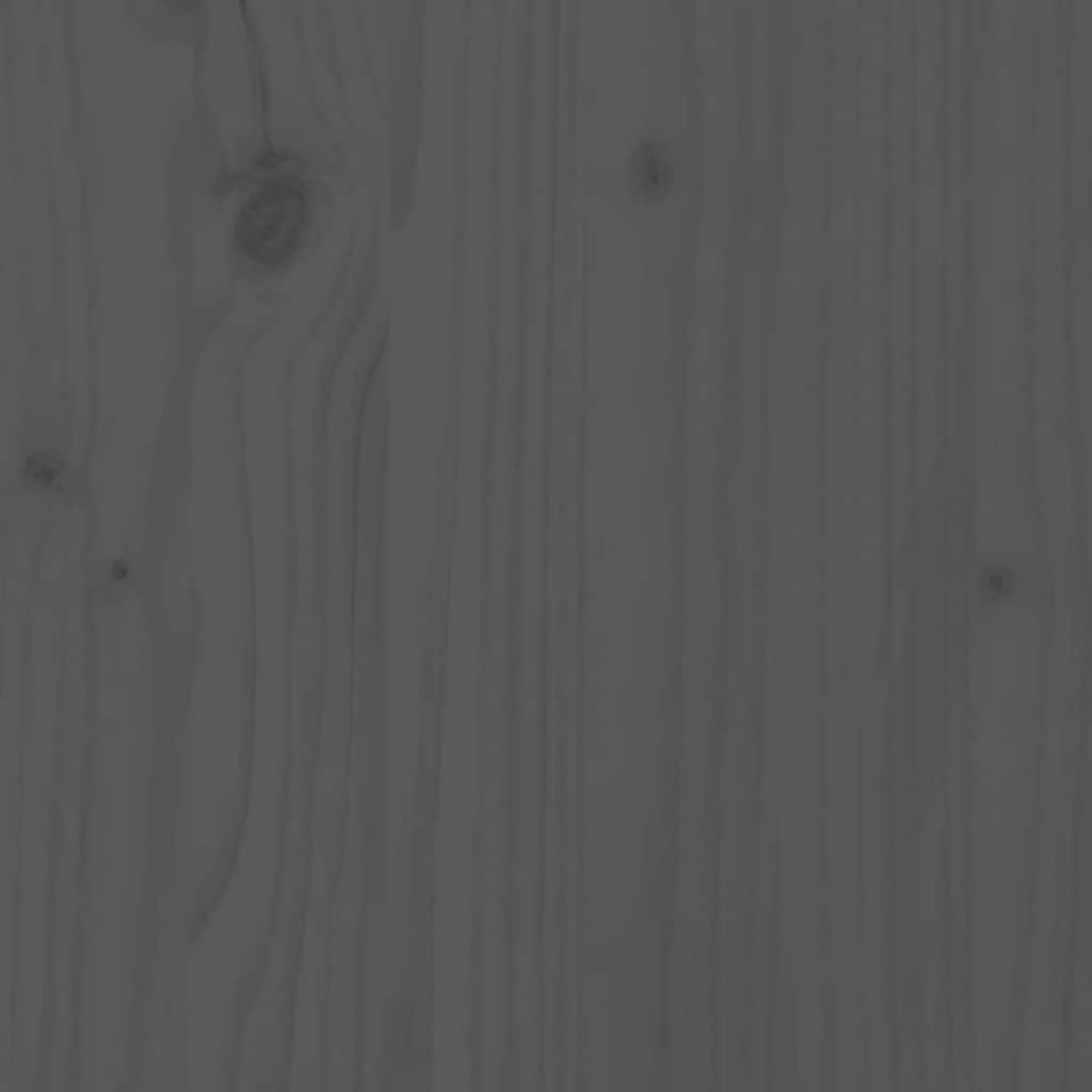 vidaXL Κεφαλάρι Κρεβατιού Γκρι 146 x 4 x 100 εκ. από Μασίφ Ξύλο Πεύκου