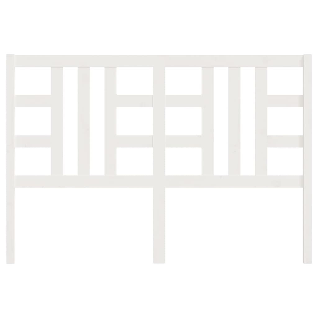 vidaXL Κεφαλάρι Κρεβατιού Λευκό 156 x 4 x 100 εκ. Μασίφ Ξύλο Πεύκου