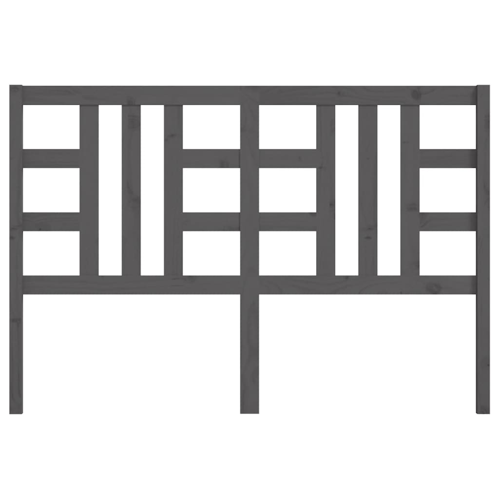 vidaXL Κεφαλάρι Κρεβατιού Γκρι 166 x 4 x 100 εκ. από Μασίφ Ξύλο Πεύκου