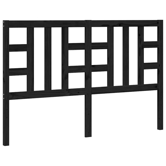 vidaXL Κεφαλάρι Κρεβατιού Μαύρο 166 x 4 x 100 εκ. Μασίφ Ξύλο Πεύκου