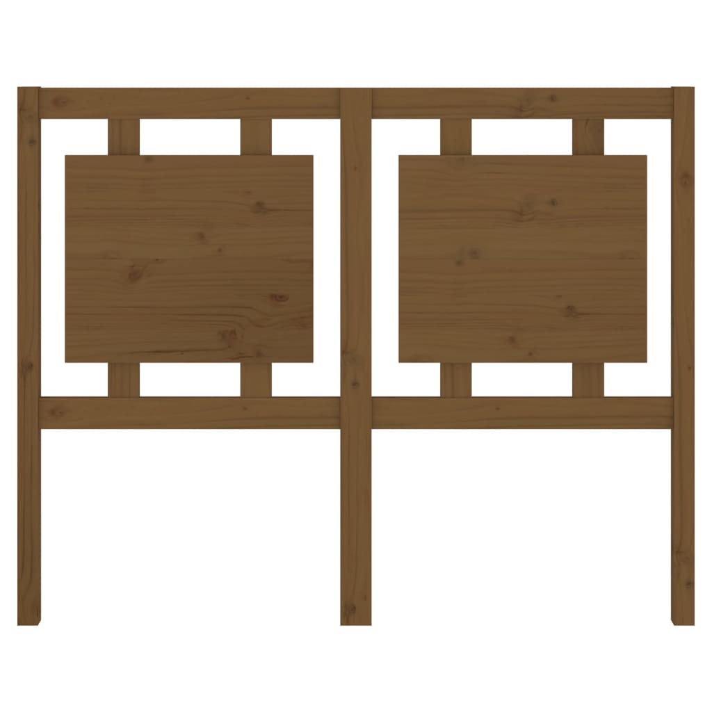 vidaXL Κεφαλάρι Κρεβατιού Μελί 125,5 x 4 x 100 εκ. Μασίφ Ξύλο Πεύκου