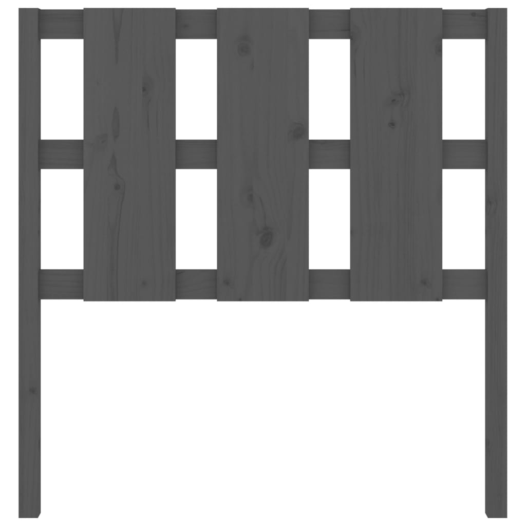 vidaXL Κεφαλάρι Κρεβατιού Γκρι 105,5 x 4 x 100 εκ. Μασίφ Ξύλο Πεύκου