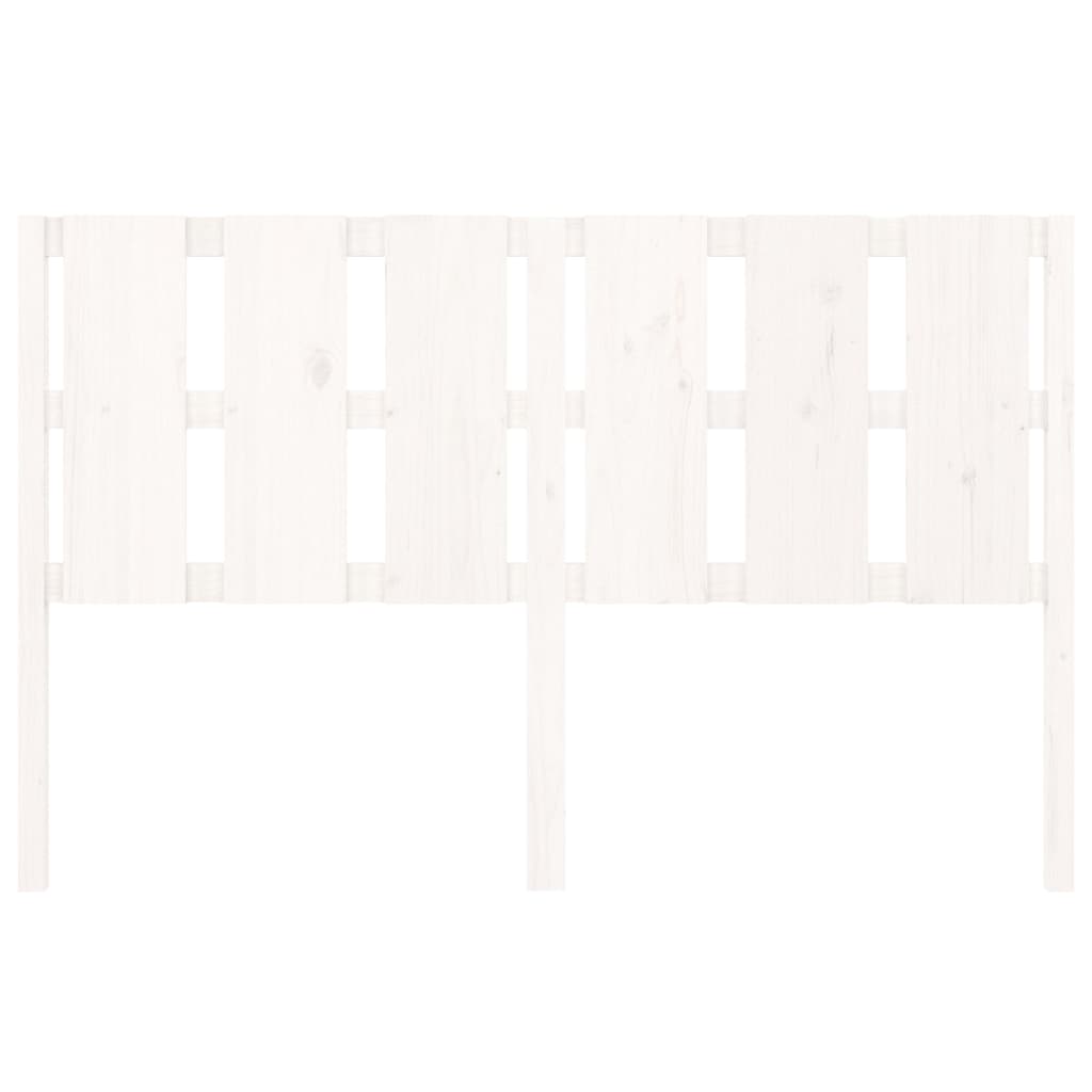 vidaXL Κεφαλάρι Κρεβατιού Λευκό 155,5 x 4 x 100 εκ. Μασίφ Ξύλο Πεύκου