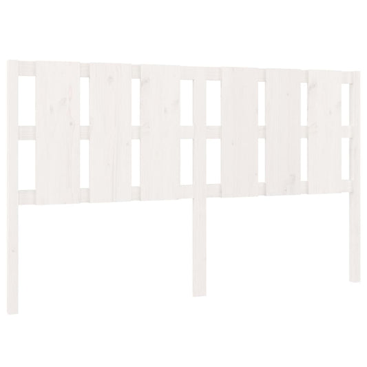 vidaXL Κεφαλάρι Κρεβατιού Λευκό 185,5x4x100 εκ. Μασίφ Ξύλο Πεύκου