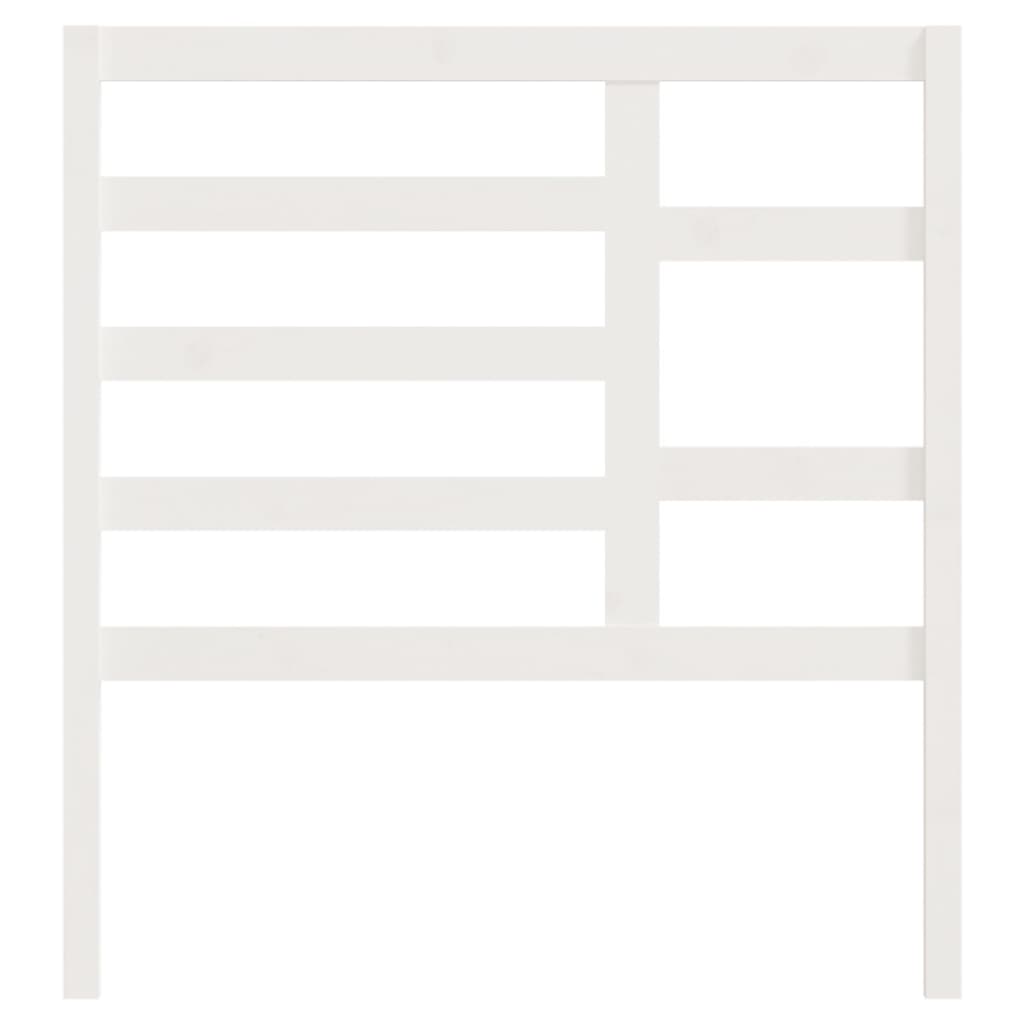 vidaXL Κεφαλάρι Κρεβατιού Λευκό 96x4x104 εκ. Μασίφ Ξύλο Πεύκου