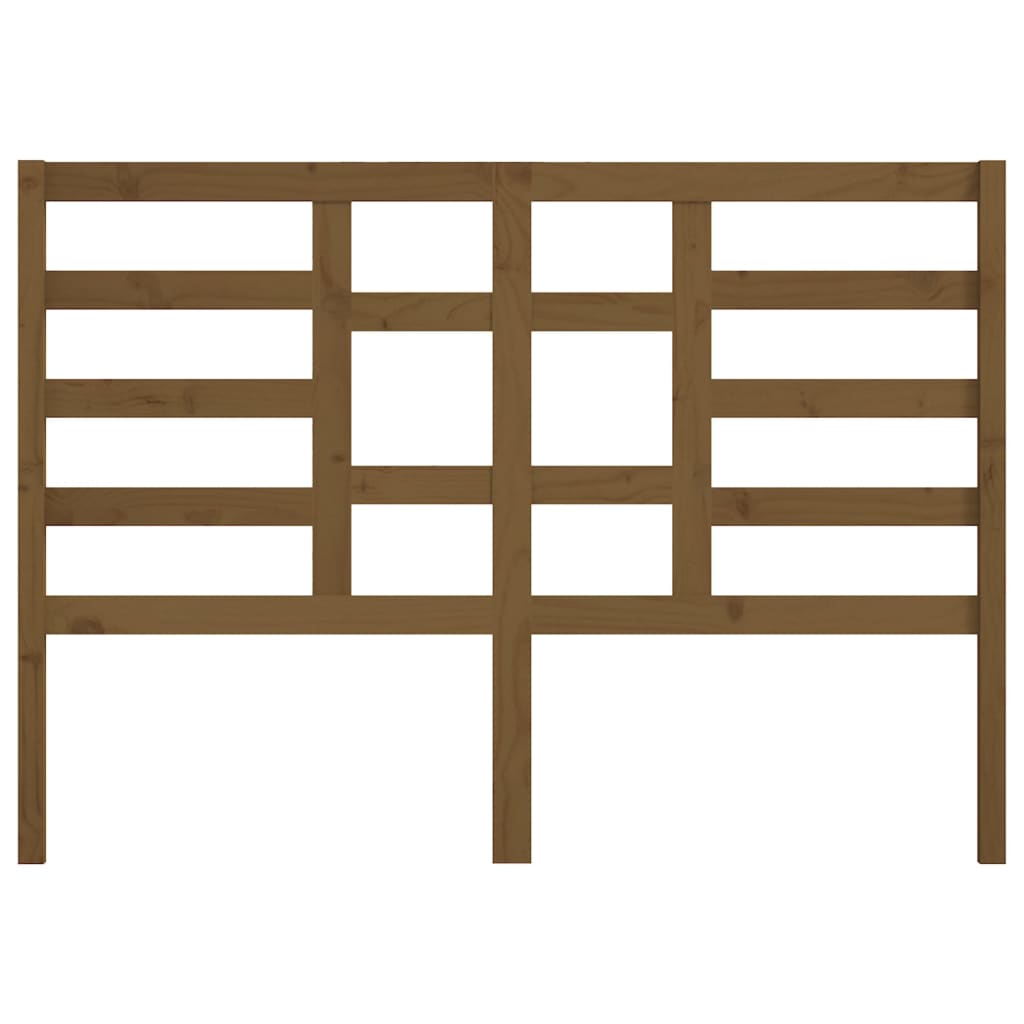 vidaXL Κεφαλάρι κρεβατιού Καφέ 141x4x104 εκ. από Μασίφ Ξύλο Πεύκου