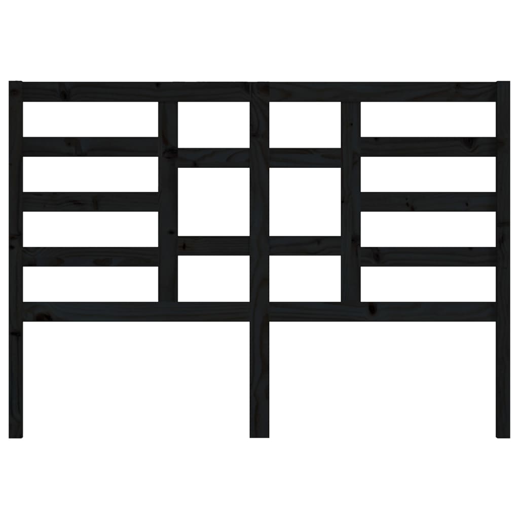 vidaXL Κεφαλάρι κρεβατιού Μαύρο 166x4x104 εκ. από Μασίφ Ξύλο Πεύκου