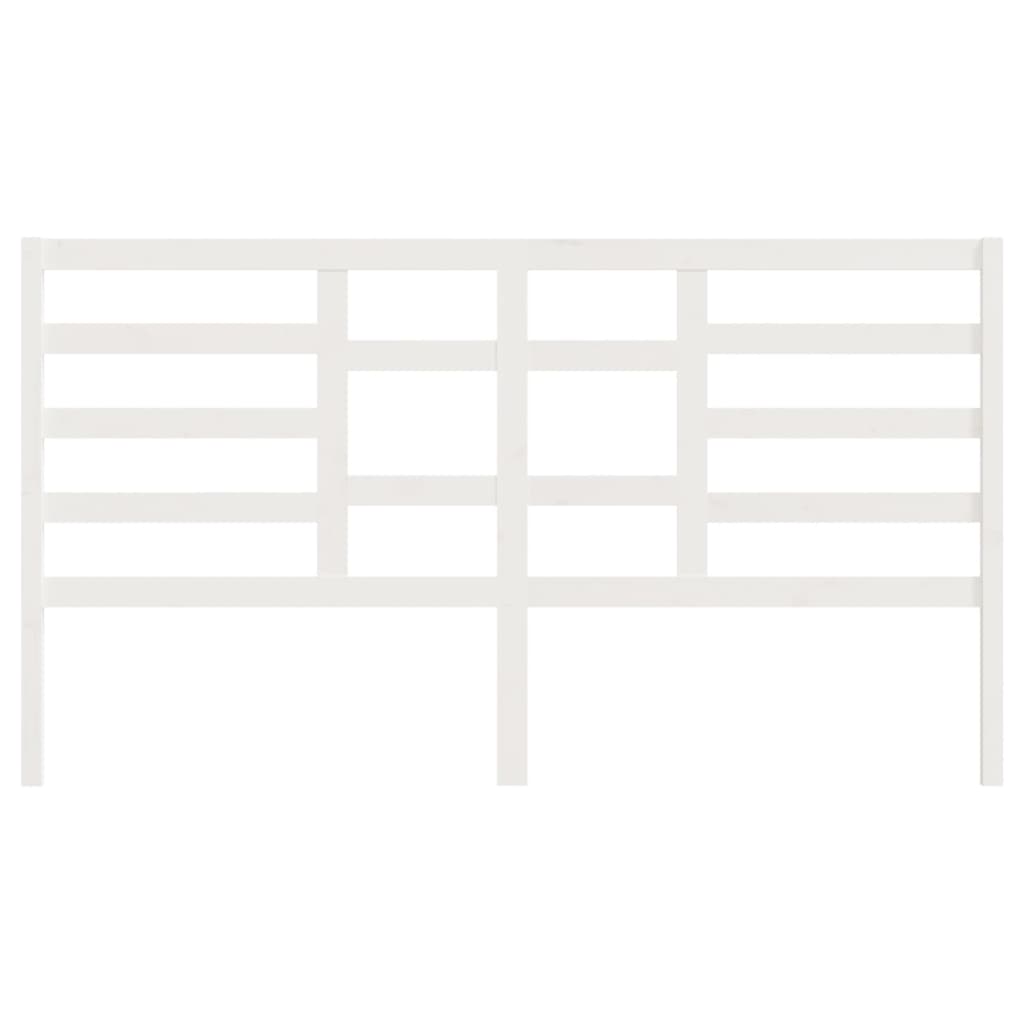 vidaXL Κεφαλάρι Κρεβατιού Λευκό 166 x 4 x 104 εκ. Μασίφ Ξύλο Πεύκου