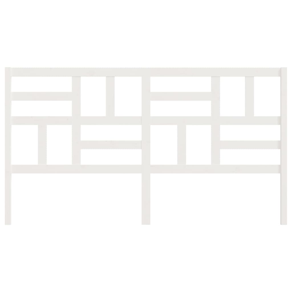 vidaXL Κεφαλάρι Κρεβατιού Λευκό 166 x 4 x 104 εκ. Μασίφ Ξύλο Πεύκου