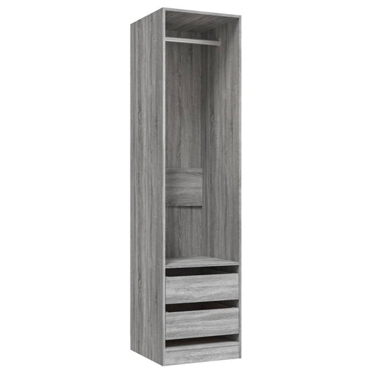 vidaXL Ντουλάπα με Συρτάρια Γκρι Sonoma 50 x 50 x 200 εκ Επεξεργ. Ξύλο