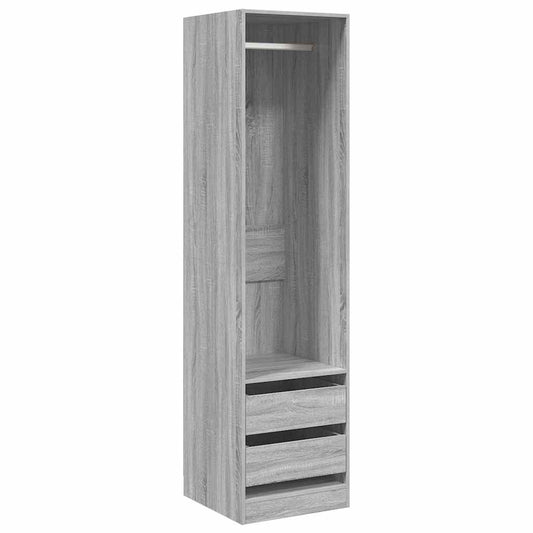 vidaXL Ντουλάπα με Συρτάρια Γκρι Sonoma 50 x 50 x 200 εκ Επεξεργ. Ξύλο