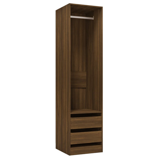 vidaXL Ντουλάπα με Συρτάρια Καφέ Δρυς 50x50x200 εκ. Επεξεργασμένο Ξύλο