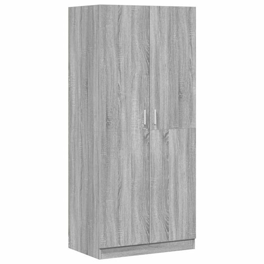 vidaXL Ντουλάπα Γκρι Sonoma 80 x 52 x 180 εκ. από Επεξεργασμένο Ξύλο