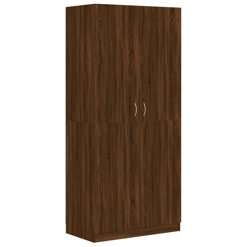 vidaXL Ντουλάπα Καφέ Δρυς 90 x 52 x 200 εκ. από Επεξεργασμένο Ξύλο