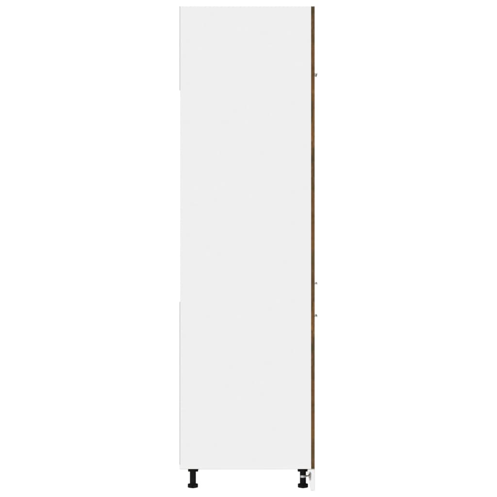 vidaXL Ντουλάπι Ψυγείου "Lyon" Καπνιστή Δρυς 60x57x207 εκ. από Τεχνητό Ξύλο