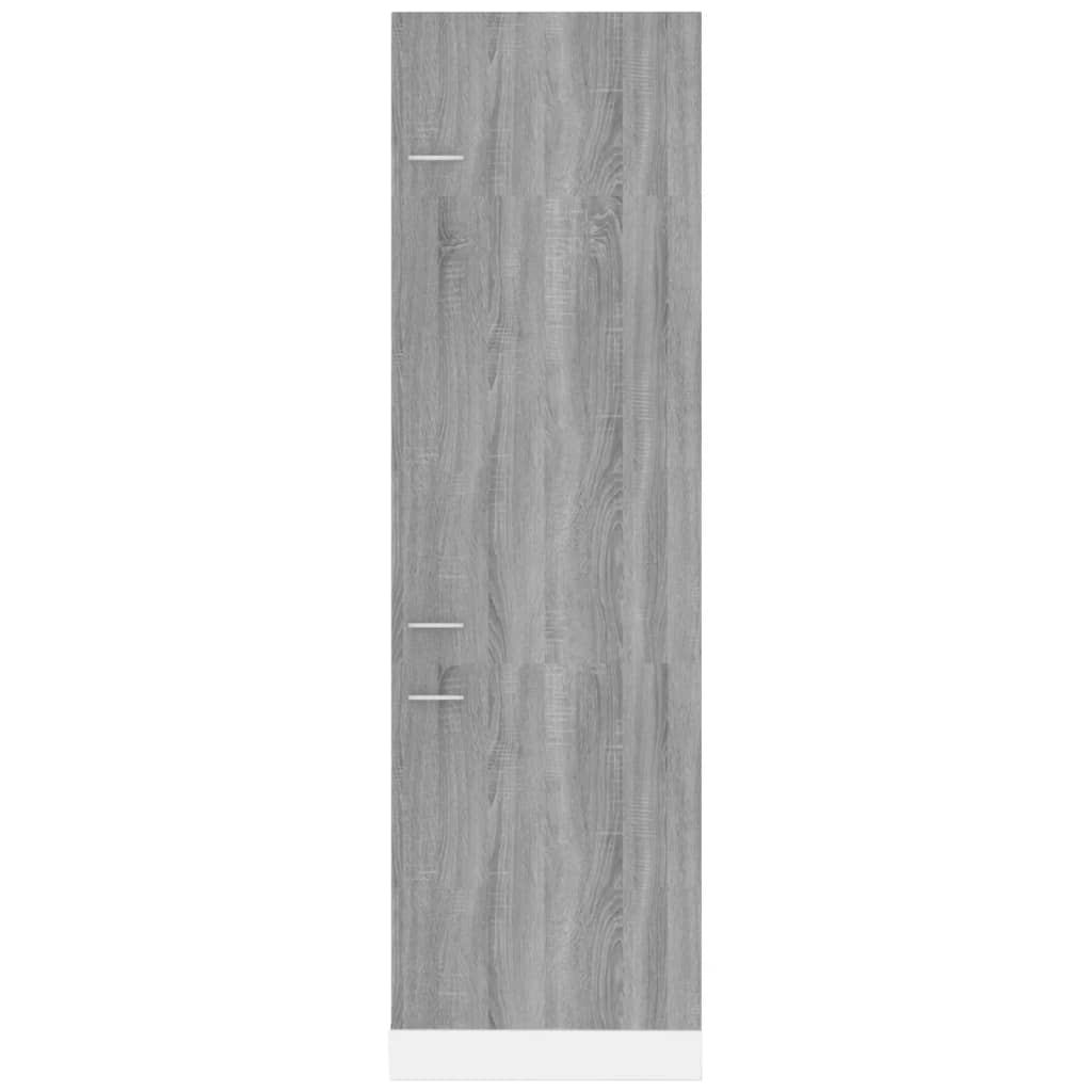 vidaXL Ντουλάπι Ψυγείου "Lyon" Γκρι Sonoma 60x57x207 εκ. από Τεχνητό Ξύλο