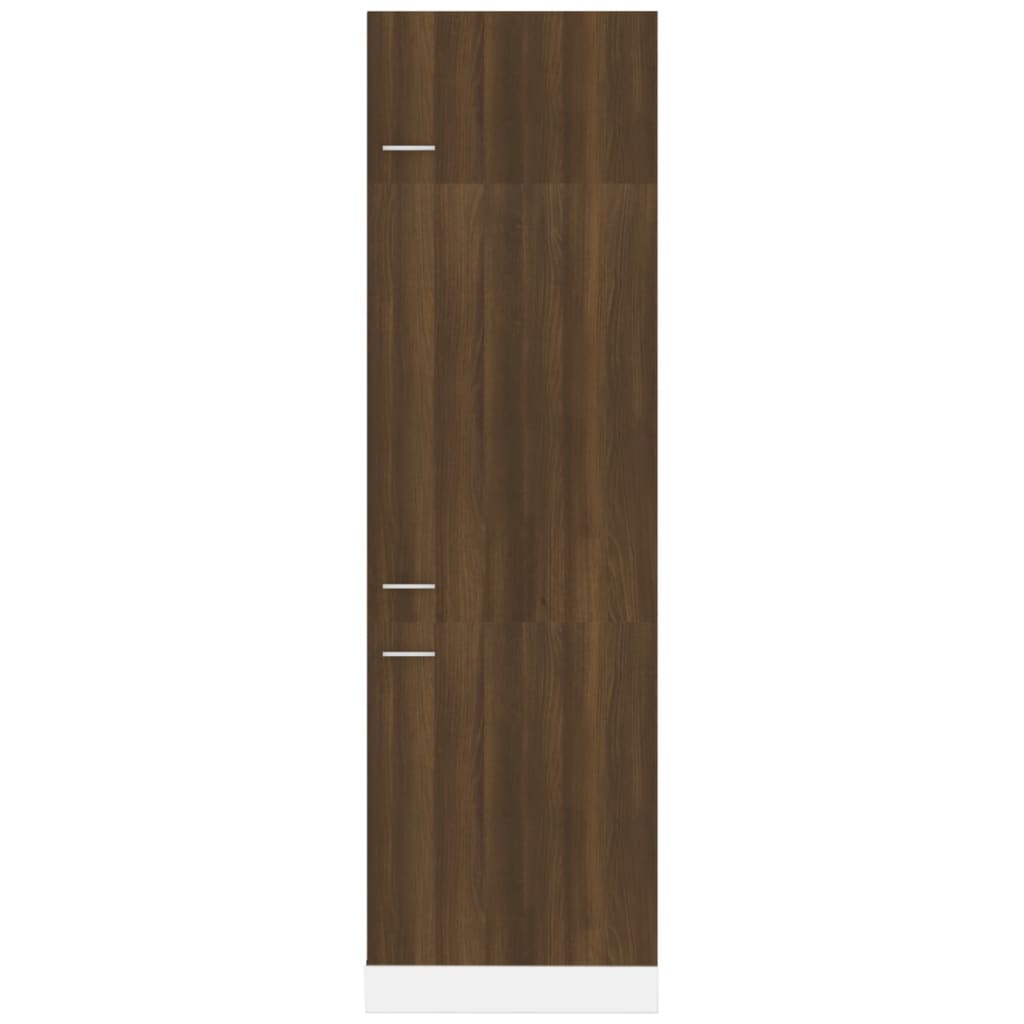 vidaXL Ντουλάπι Ψυγείου "Lyon" Καφέ Δρυς 60x57x207 εκ. από Τεχνητό Ξύλο