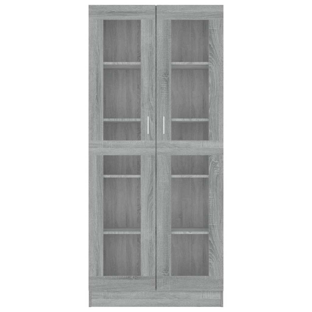 vidaXL Βιτρίνα Γκρι Sonoma 82,5x30,5x185 εκ. από Επεξεργασμένο Ξύλο