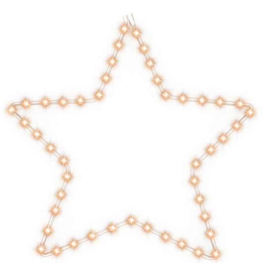 vidaXL Χριστουγεννιάτικη Φιγούρα Αστέρι με 48 LED Θερμό Λευκό 56 εκ.