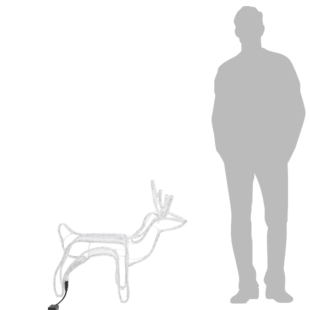 vidaXL Χριστουγεννιάτικος Τάρανδος Θερμό Λευκό 60 x 30 x 60 εκ.